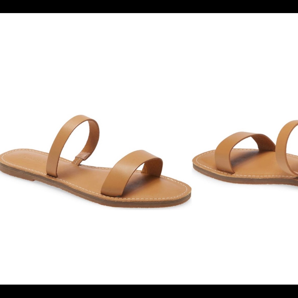 Madewell boardwalk double strap slide sandal